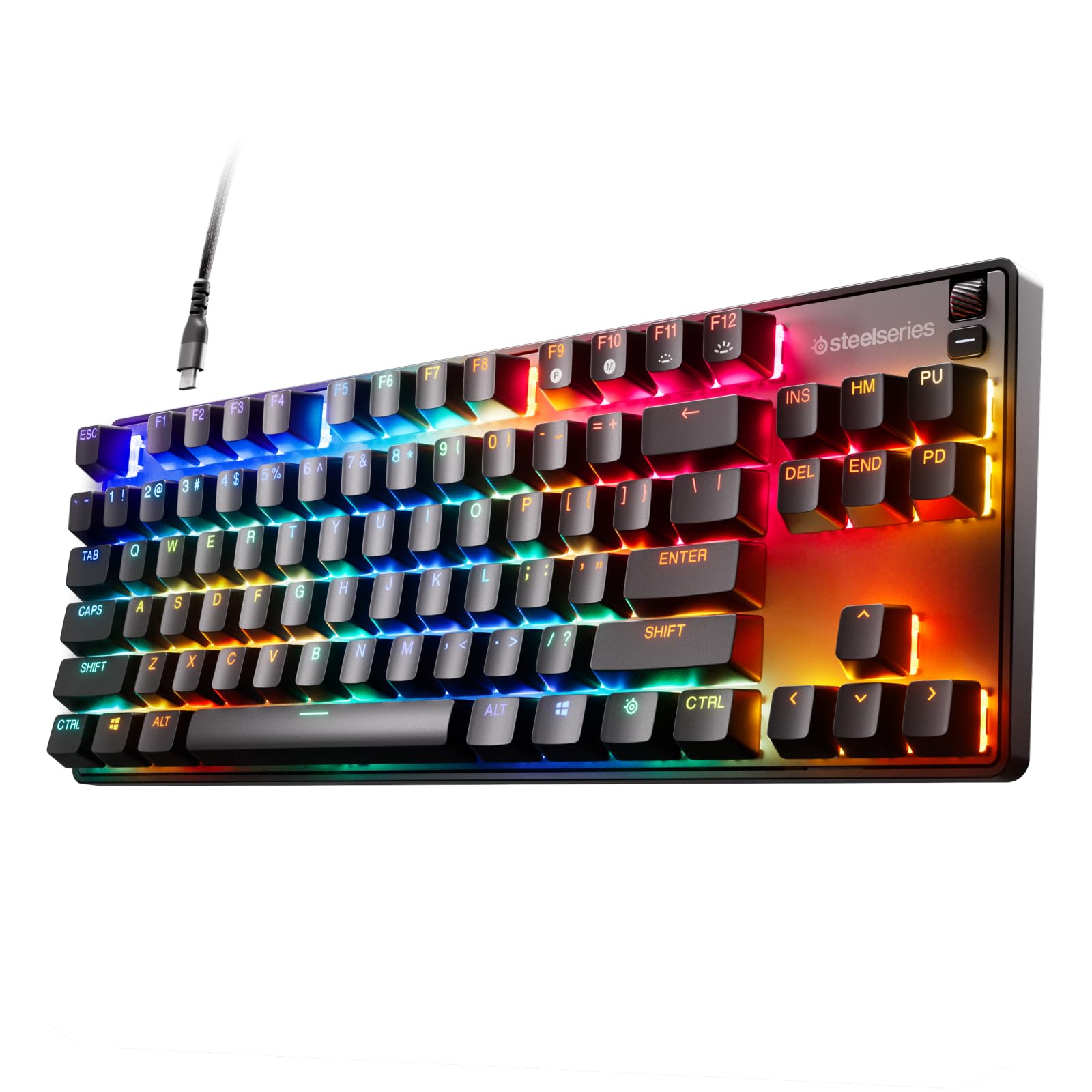 SteelSeries New Apex 9 TKL – HotSwap Optical Mini Keyboard – TKL Esports Design – Optical Switches – RGB Customization – Aluminum Alloy Frame – Double Shot PBT Keycaps