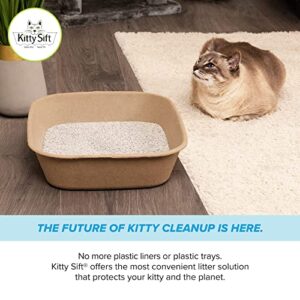 Kitty Sift (6-Pack) Disposable Cat Litter Box, Sustainable, Clean - Jumbo, 6-Pack