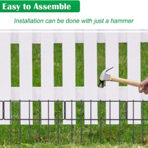 10 Pack Animal Barrier Fence, 17 Inch(H) X 10 Ft(L) Decorative Garden Fencing for Garden.