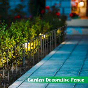 10 Pack Animal Barrier Fence, 17 Inch(H) X 10 Ft(L) Decorative Garden Fencing for Garden.