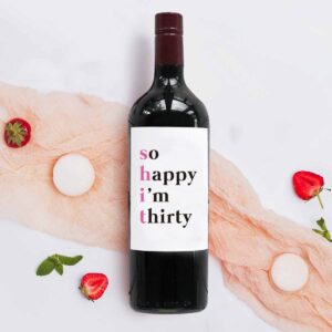 30th birthday wine label,30th birthday decorations,30th birthday gift,funny birthday decoration