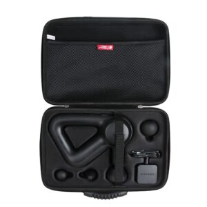 hermitshell travel case for theragun prime - percussive therapy deep tissue muscle treatment massage gun (black 2)