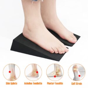 Annisport Yoga Foam Wedges, 2 Pack Slant Board Calf Stretching Squat Wedge Block Physical Therapy Wedges Heel Wedge for Squats－9x6x2 inches, Black