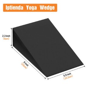 Annisport Yoga Foam Wedges, 2 Pack Slant Board Calf Stretching Squat Wedge Block Physical Therapy Wedges Heel Wedge for Squats－9x6x2 inches, Black