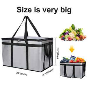 musbus insulated catering bag 22x14x13 Very heat XXXL Insulated Food Delivery Bag Cooler Bags Keep Food Warm Catering Therma for doordash cooler bags therma shopper accessories hot Gray Pizza