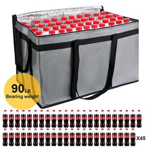 musbus insulated catering bag 22x14x13 Very heat XXXL Insulated Food Delivery Bag Cooler Bags Keep Food Warm Catering Therma for doordash cooler bags therma shopper accessories hot Gray Pizza