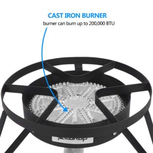 Smaworld Camping Stove Outdoor Grill - Portable BBQ Grill with Propane Burners 200000 BTU Gas Stove Compact Outdoor Frying Stove