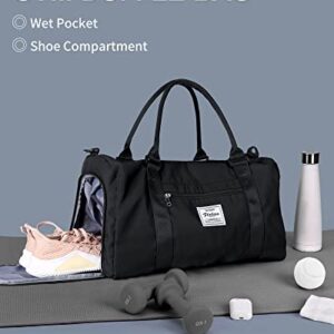 Travel Gym Duffel Bag with Shoes Compartment, Wet Pocket - For Plane, Sport, Swimming, Yoga