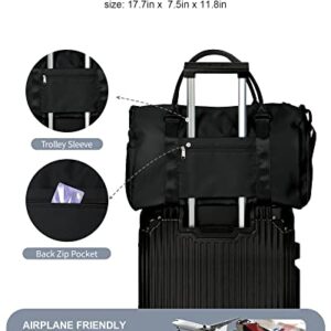 Travel Gym Duffel Bag with Shoes Compartment, Wet Pocket - For Plane, Sport, Swimming, Yoga