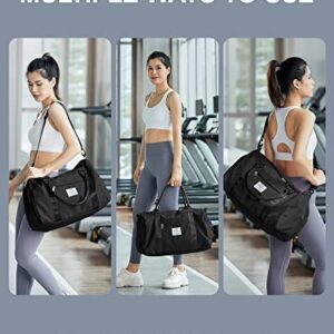 Travel Gym Duffel Bag with Shoes Compartment, Wet Pocket - For Plane, Sport, Swimming, Yoga