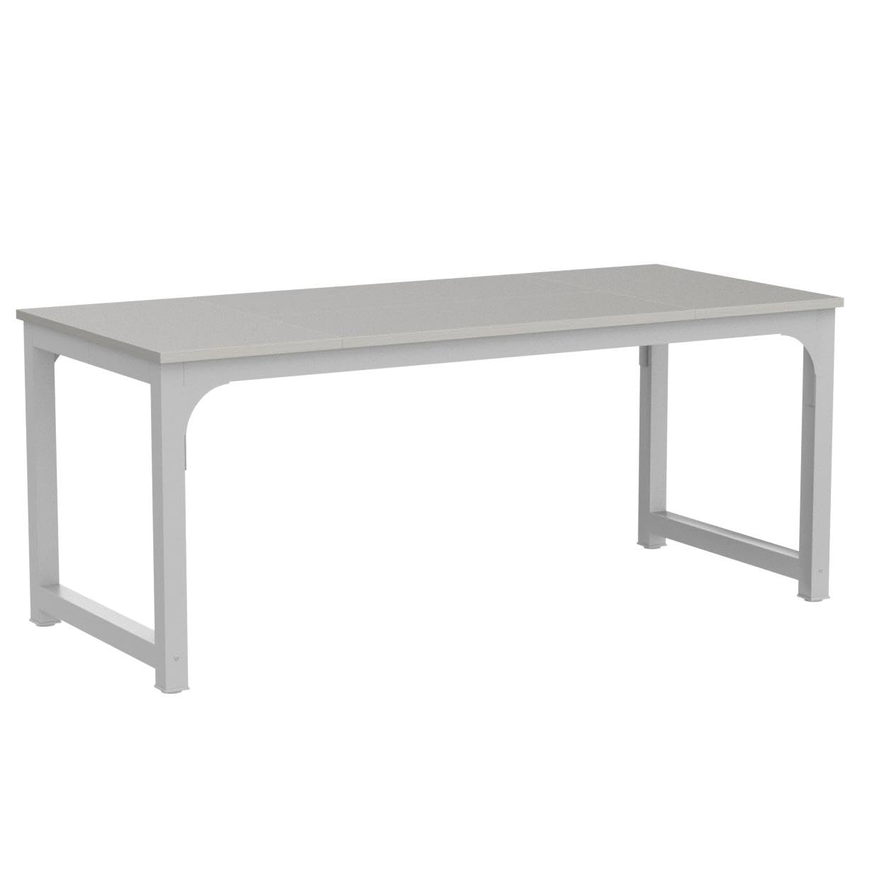 Tribesigns 6FT Conference Table, 70.86" W x 31.49" D Meeting Room Table Boardroom Desk for Office Conference Room, Splicing Board with Metal Frame, White