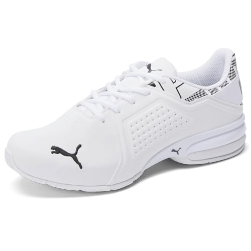 PUMA Men's Viz Runner Cross-Trainer (8.5, Puma/White-puma/Black, Numeric_8_Point_5)