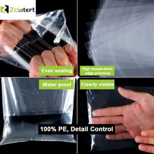 Zcintert Clear Cello 𝗖𝗲𝗹𝗹𝗼𝗽𝗵𝗮𝗻𝗲 𝗧𝗿𝗲𝗮𝘁 𝗕𝗮𝗴𝘀, 100 Pcs - 10" x 14"(2mils), Plastic Gift Bags for Candy, Party Favor, Cookies, Candies Packaging, with 4” Twist Ties