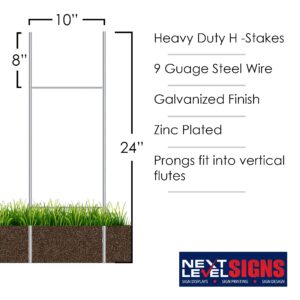 NEXT LEVEL SIGNS | CBD Sold Here Yard Signs 5-Pack | 24 W x 18 H Inches | Metal Ground Step H-Stake 24" x 10" | Double Sided Corrugated Plastic | Highly Visible Weatherproof UV Ink Made in the USA