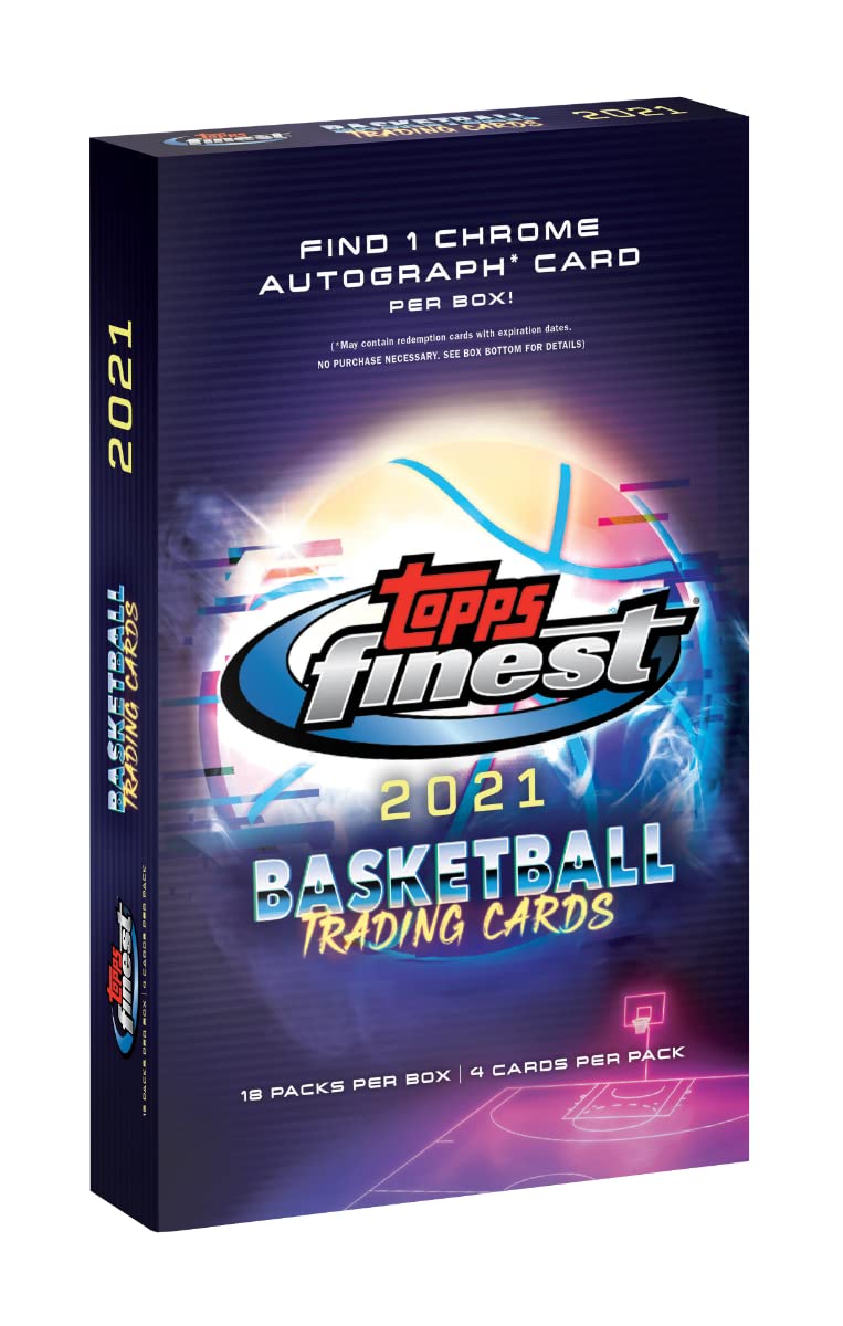 2021 Topps Finest Basketball Hobby Box (1 Chrome Autograph per Box)