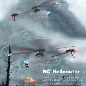 GoolRC C127 RC Helicopter with 720P Camera, 4 Channel Remote Control Helicopter, 2.4GHz RC Aircraft with 6-Axis Gyro, Optical Flow Positioning, One Key Take Off/Landing for Kids and Adults