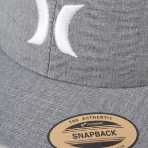 Hurley Men's Caps - Del Mar Mesh Panel Baseball Cap Trucker Hat - Snap Back Hats for Men, Cool Grey Heather