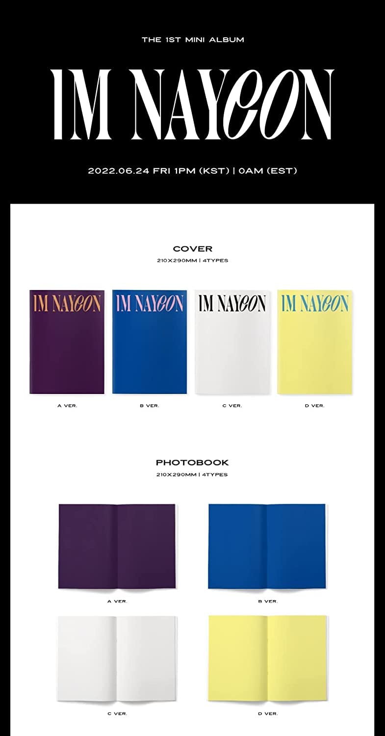 NAYEON TWICE - IM NAYEON 1st Mini Album+Pre-Order Benefit+Folded Poster+Extra Photocards Set (Random ver.)