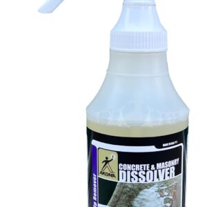 Akona Concrete & Masonry Dissolver - Removes & Softens Concrete, Mortar, Masonry, & Cement, Heavy-Duty, Great for Tools & Mixers (28 Ounce, 1)