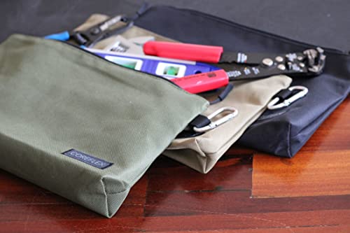 Coreflex 3 Pack Premium Tool Pouch Zipper Bag with internal pockets, 12inch Tool Bag, Multipurpose Storage pouch, Flat Bottom with YKK Zipper for Tools, Gadgets, Cosmetics, Stationary,Travel accessary