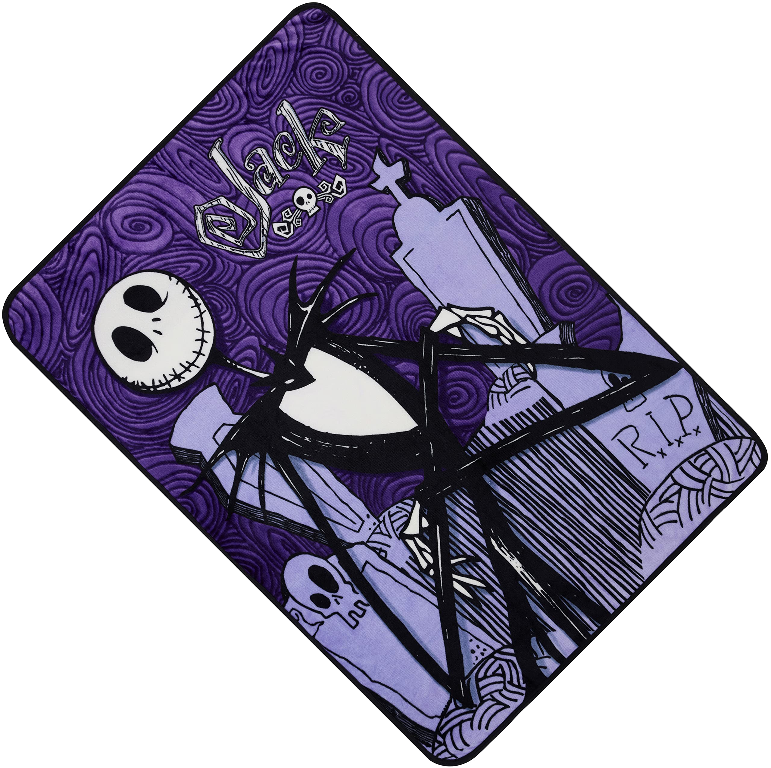 Disney Nightmare Before Christmas Throw Blanket - Nightmare Before Christmas Plush Fleece Throw Jack Skellington Throw Blanket (Jack Skellington)