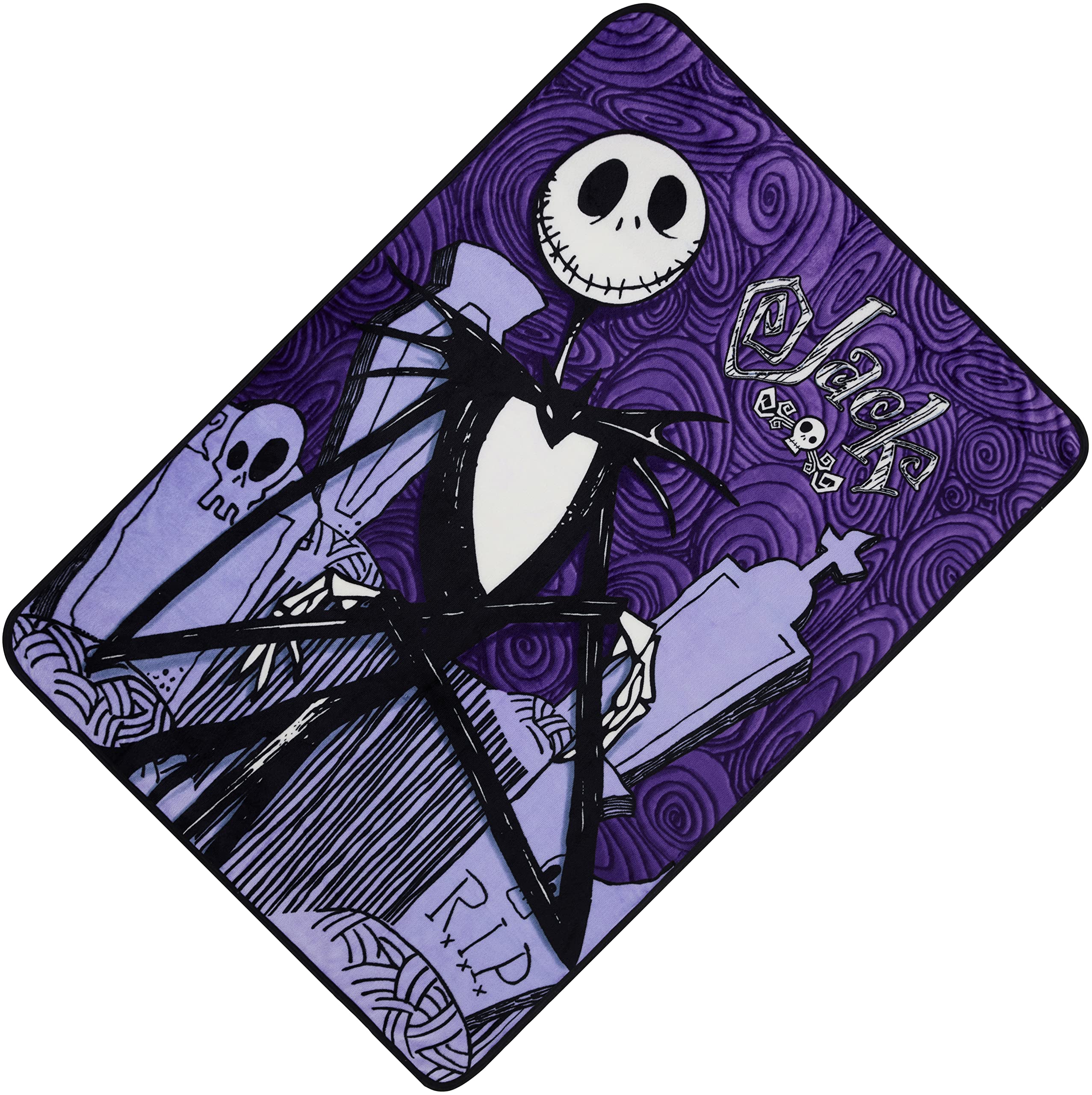 Disney Nightmare Before Christmas Throw Blanket - Nightmare Before Christmas Plush Fleece Throw Jack Skellington Throw Blanket (Jack Skellington)