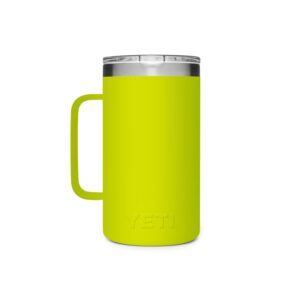 YETI Rambler 24 oz Mug, Vacuum Insulated, Stainless Steel with MagSlider Lid, Chartreuse