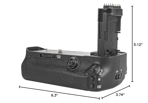 Battery Grip Compatible with Canon EOS 5D Mark Ⅲ 5DS 5DSR Camera, Replacement for Canon BG-E11, Work with LP-E6 LP-E6N Batteries