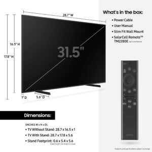 SAMSUNG 32-Inch Class QLED 4K LS03B Series The Frame Quantum HDR Smart TV with Alexa Built-in (QN32LS03BBFXZA, 2022 Model) (Renewed)