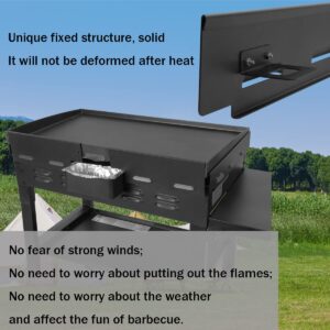 Wind Guard for Blackstone 28" Griddle, Wind Screen, Blackstone Griddle Accessories Heat Gathering, Saving Propane, Stable and Not Shaky, 4 Wind Guards Waterproof, Blackstone Grill Accessories, Black