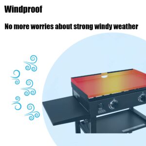 Wind Guard for Blackstone 28" Griddle, Wind Screen, Blackstone Griddle Accessories Heat Gathering, Saving Propane, Stable and Not Shaky, 4 Wind Guards Waterproof, Blackstone Grill Accessories, Black