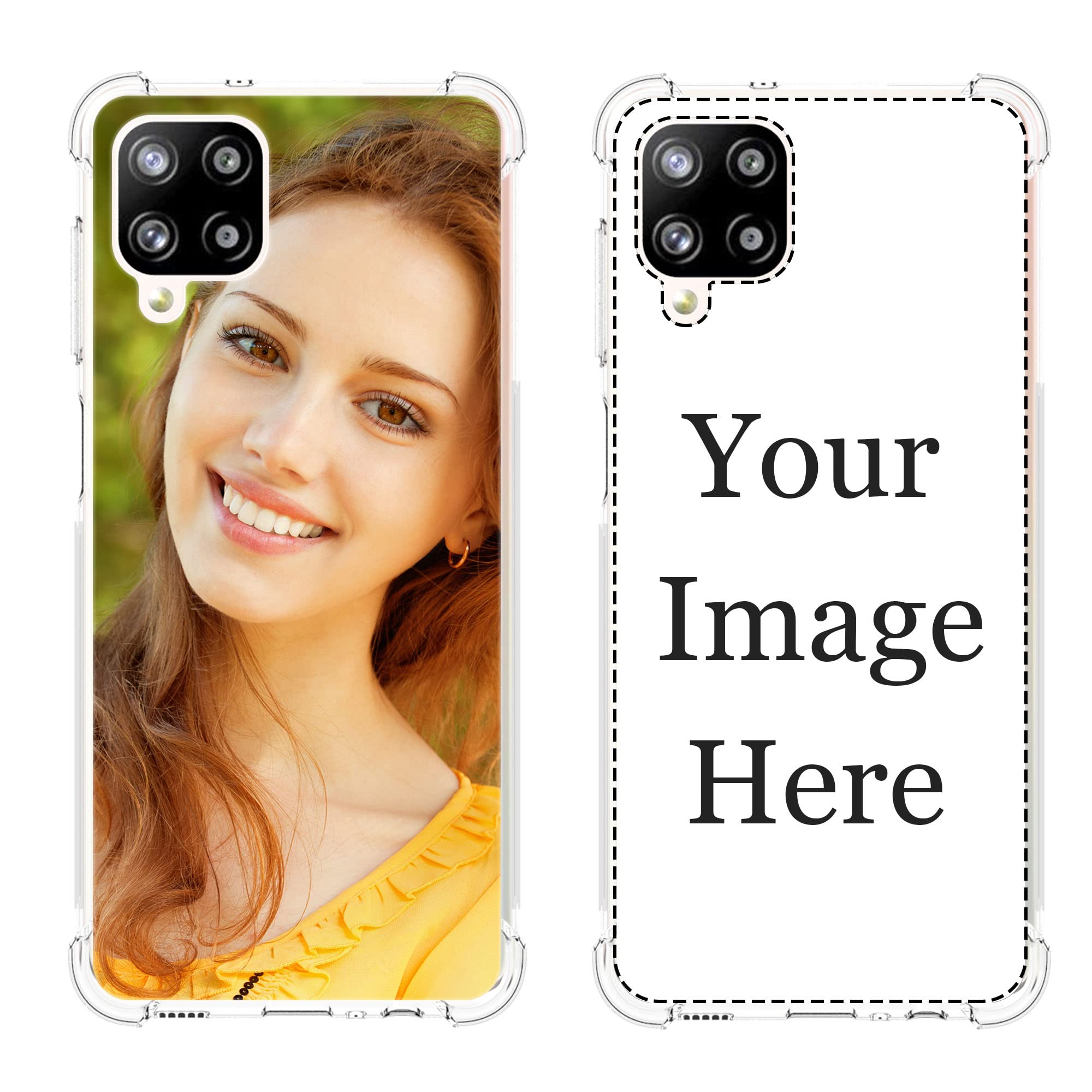 GEAPRIE Customized Photo Design Your Own Personalized Picture Custom Phone Case Cover Compatible with Samsung Galaxy A01 A03 A04 A10e A11 A12 A13 A14 A15 A21S A23 A24 A25 A33 A42 A53 A71 4G A73 5G