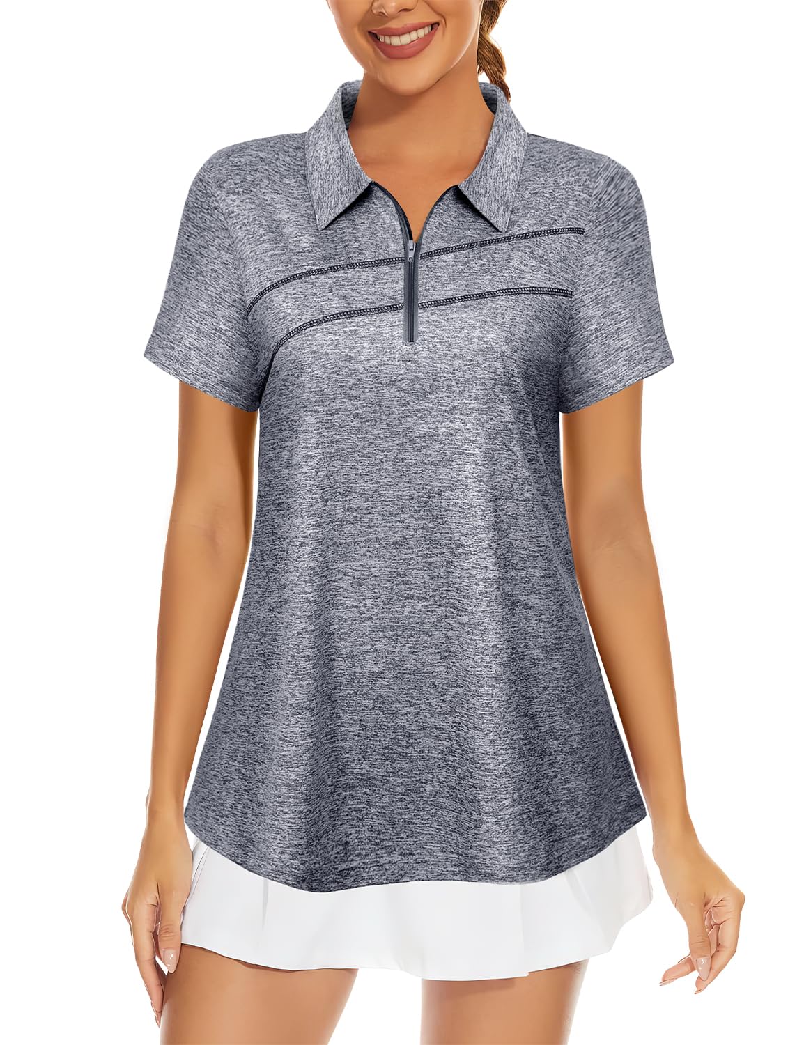 MISS FORTUNE Yoga Clothes for Women, Soft Moisture Wicking Golf Polo Shirts