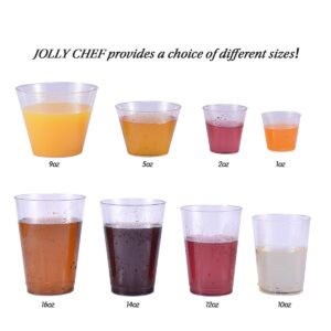 JOLLY CHEF 1000 Pack Plastic Shot Glasses-2 oz Disposable Cups 2 Ounce Plastic Shot Cups Ideal for Whiskey, Tasting,Food Samples,Perfect for Halloween, Thanksgiving,Christmas Party