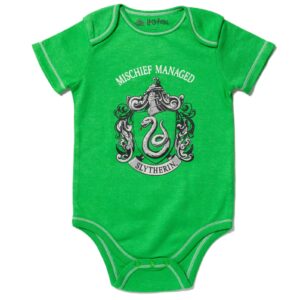 Harry Potter Gryffindor Hufflepuff Ravenclaw Slytherin Newborn Baby Boys 4 Pack Bodysuits 6-9 Months