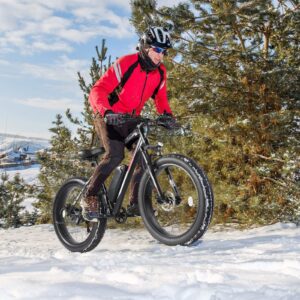 PEXMOR Electric Bike for Adults, 500W 48V 13AH Removable Battery Ebike, 50Miles 20MPH 26" Fat Tire Adult Electric Bicycle, Electric Mountain Bike Snow Beach Commuter E-Bike,7 Speed,UL Certified