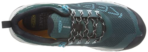 KEEN Women's NXIS Evo Low Height Waterproof Fast Packing Hiking Shoes, Sea Moss/Ipanema, 9