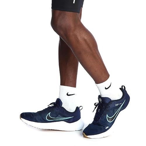 Nike Downshifter 12 Mens Running Trainers DD9293 Sneakers Shoes (UK 10 US 11 EU 45, Midnight Navy Worn Blue 400)