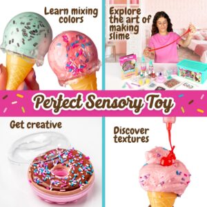 Original Stationery Sweet Sprinkles Ice Cream Slime Kit for Girls, Yummy Making to Create Sundae Girls & More, Fun Birthday Gift