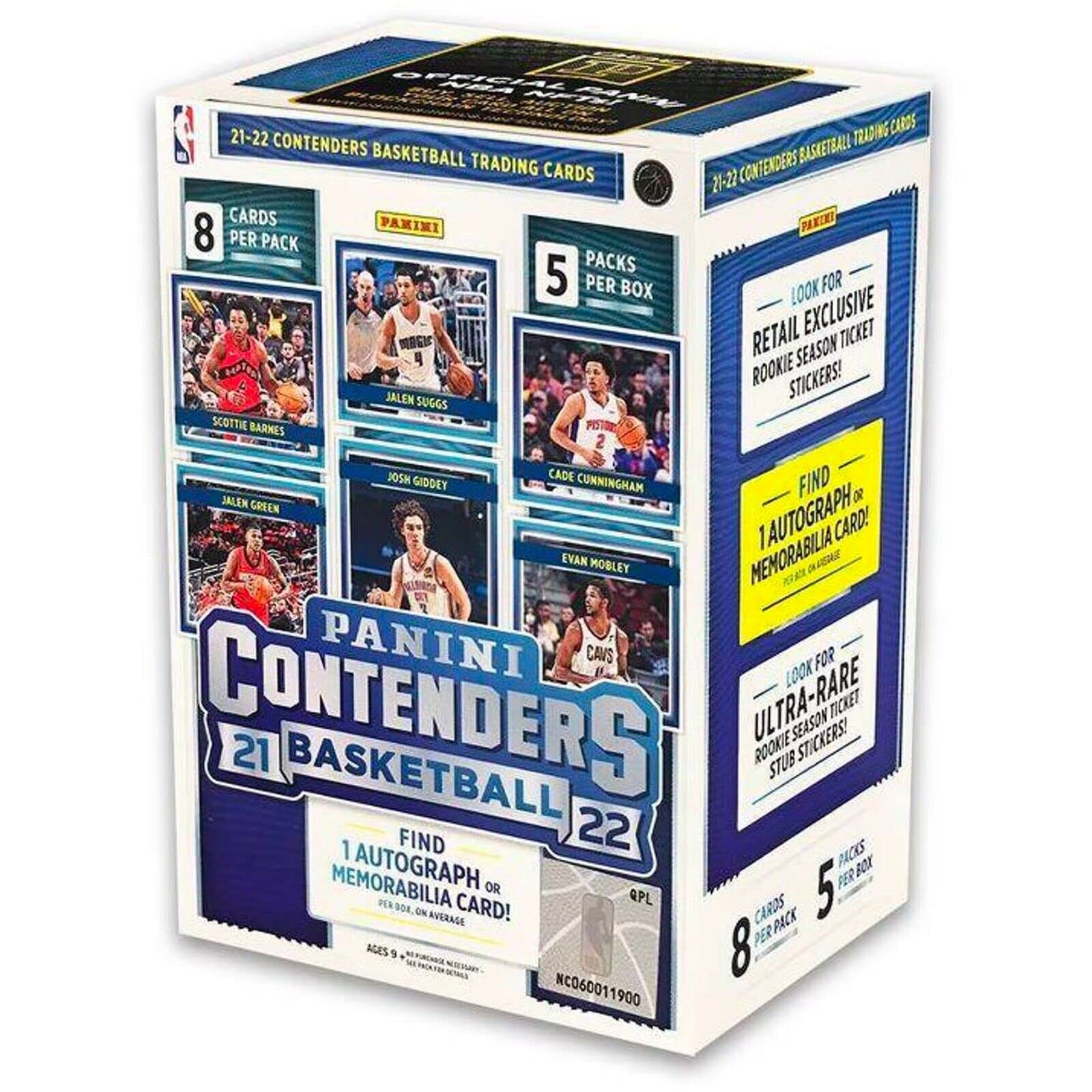 PANINI AMERICA INC 2021-22 Panini NBA Contenders Basketball Trading Card Blaster Box Factory Sealed