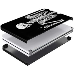 Skull Rock Skeleton Designed for 8.1" Microsoft Surface Duo Case, Full Cover Ultra Thin PU Leather Back Hard PC Phone Case for Microsoft Surface Duo (2020)