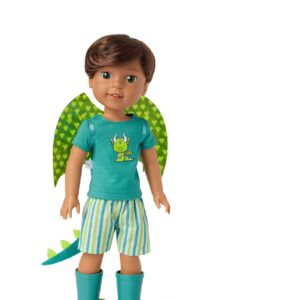 American Girl WellieWishers 14.5-inch Bryant Doll with T-shirt, Shorts, Dragon Wings & Tail, and Boots, For Ages 4+