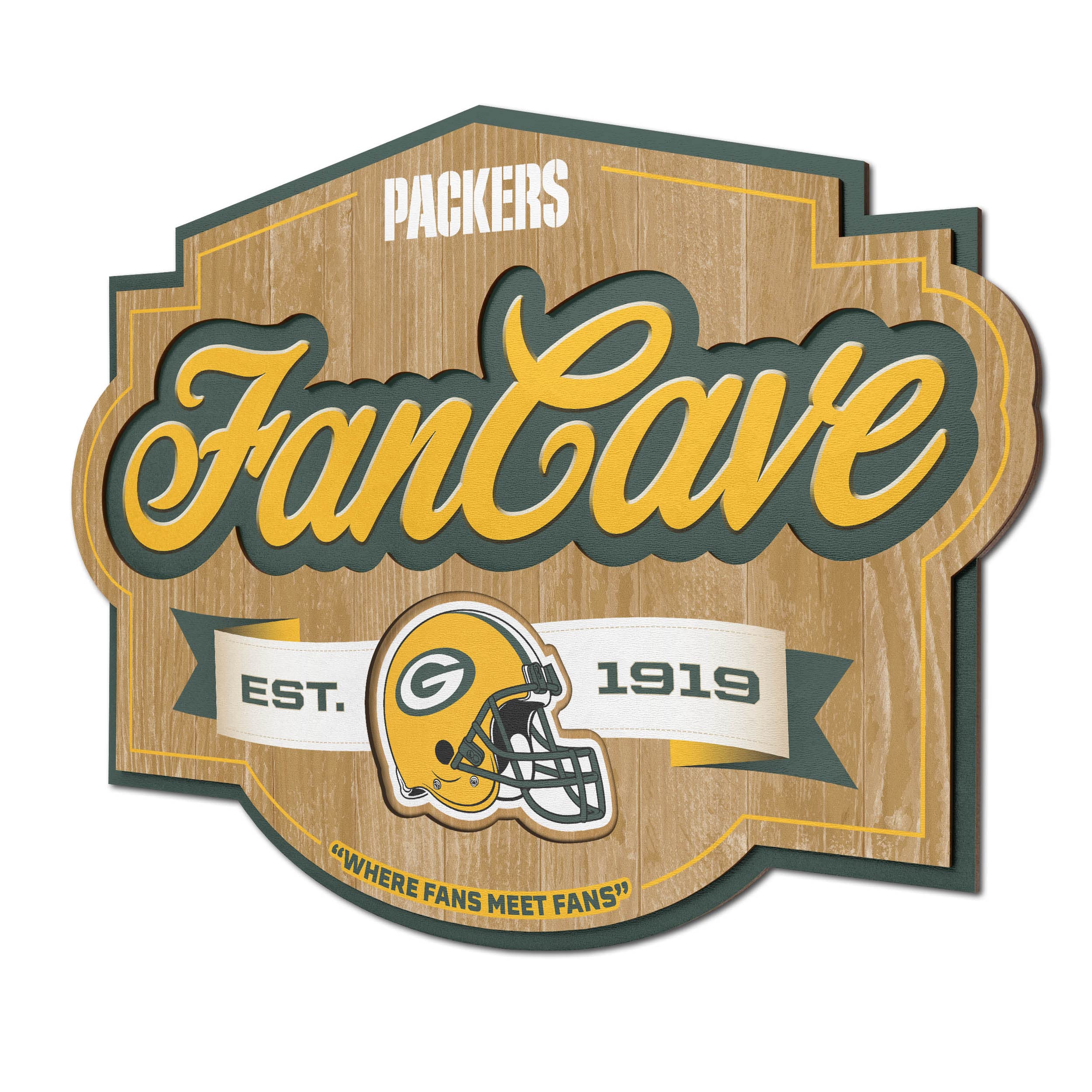 YouTheFan NFL Green Bay Packers Fan Cave Sign