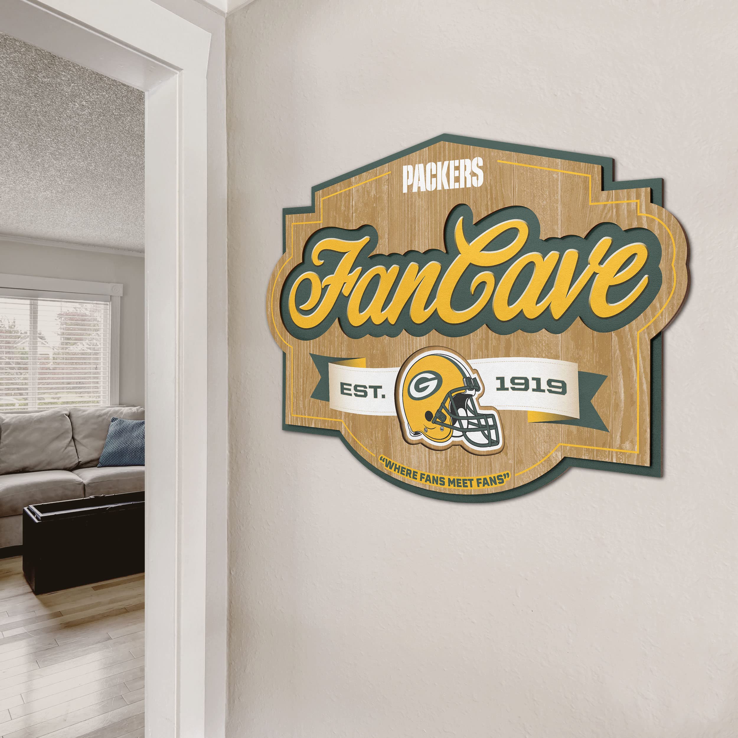 YouTheFan NFL Green Bay Packers Fan Cave Sign