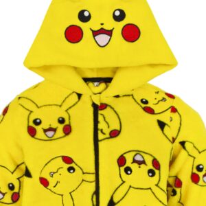 Pokemon Onesie Boys Pikachu Yellow 3D Ears Kids All In One 7-8 Years