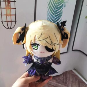 VEGAWIWI Cute Plush Doll Anime Figure Plushies Fischl Kawaii Soft Stuffed Animals Gift for Genshin Impact Fans