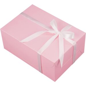 unicopak pink gift boxes 10 pack 9.5x6.6x4 inches, gift boxes for presents, bridesmaid proposal box, gift box for wedding, birthday, baby shower, anniversary, graduation, christmas