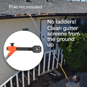 MCCAULEY GUTTER CLEANER PRO, gutter cleaning from The ground, PLUS clean from roof and ladder, and clean off gutter guards from The ground.