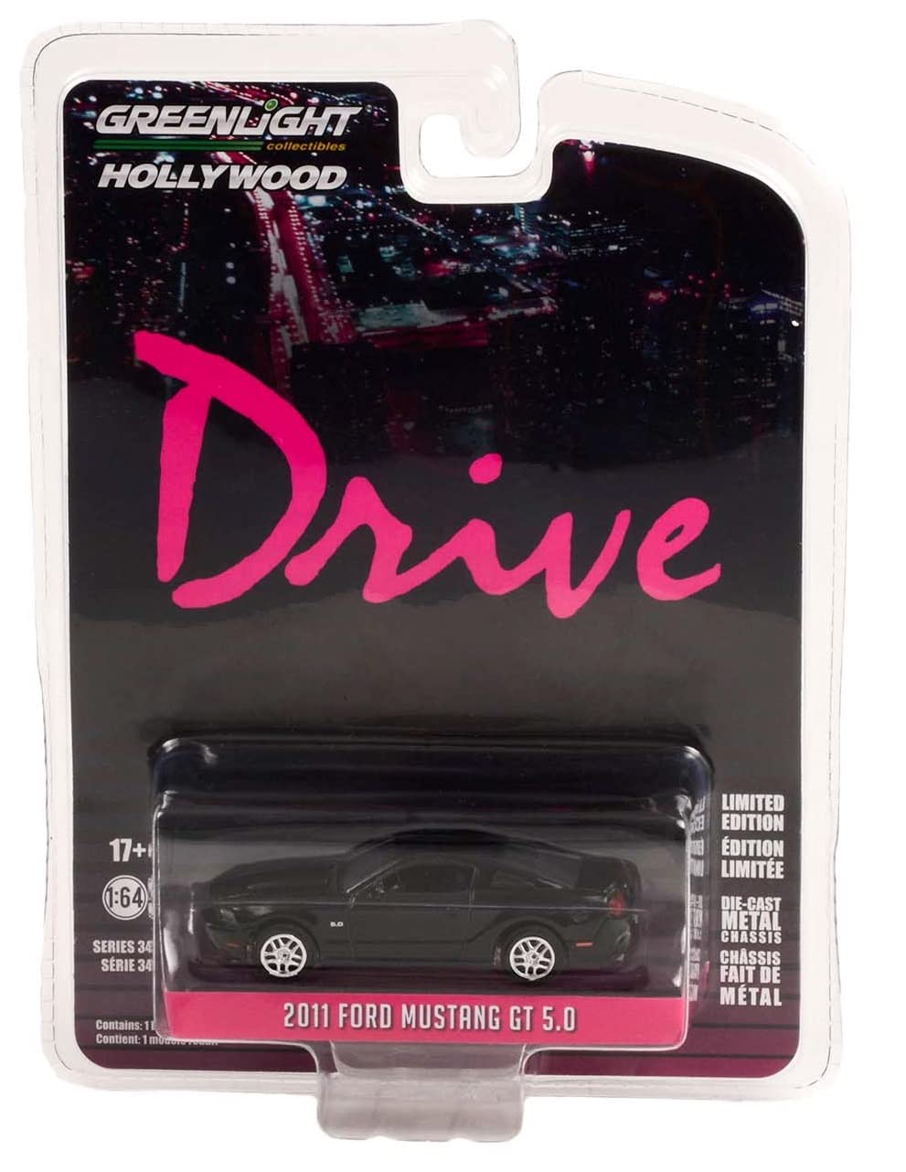 Collectibles Greenlight 44940-F Hollywood Series 34 - Drive (2011) - 2011 Mustang GT 5.0 1/64 Scale