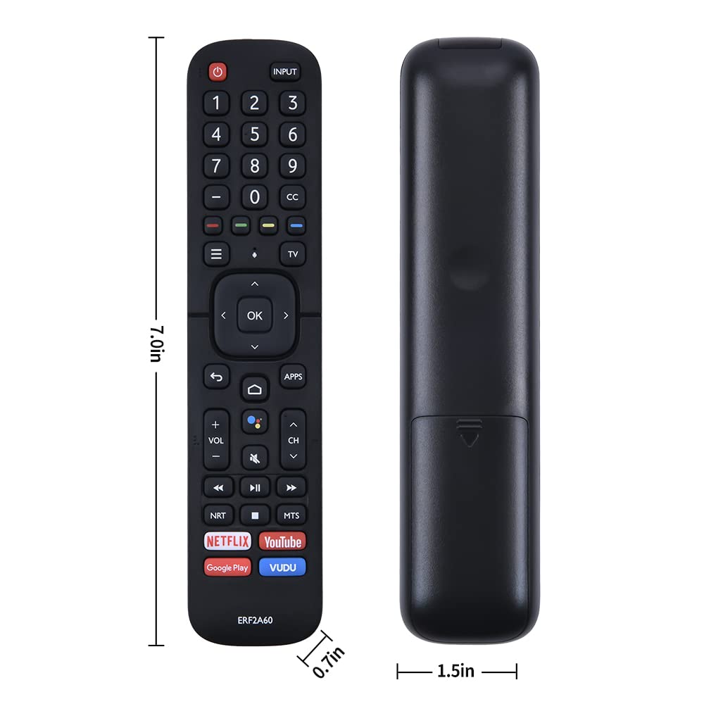 New ERF2A60 Replaced IR Remote Control Compatible for Hisense Smart 4K TV 50H8F 55H8F 55H9F 65H8F 65H9F 43H6570F 50H6570F 55H6570F 65H6570 55H9020F 55H9030F 55H9040F 55H9050F 55H9070F [No Voice ]